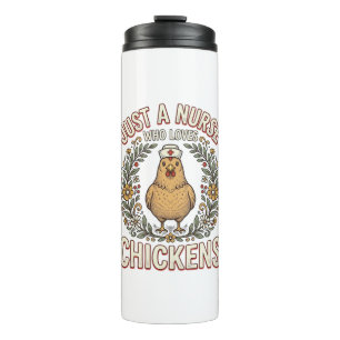 Nurse Who Loves Chickens Vintage Shirt Design_1 Thermal Tumbler