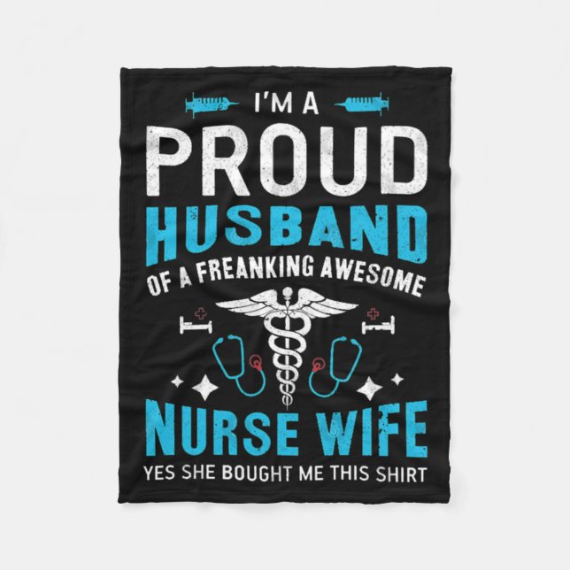 nurse wife gift   fleece blanket (Front)