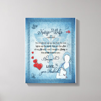 Nurse Wife Gift | Letter To Wife From Husband Canvas Print