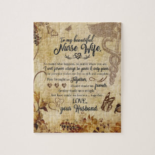Nurse Wife Gifts Letter To My Beautiful Wife Jigsaw Puzzle
