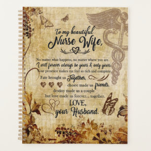 Nurse Wife Gifts   Letter To My Beautiful Wife Planner