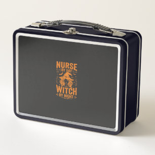 Nurse Witch Halloween Design Metal Lunch Box