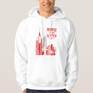 Nurse Witch Halloween Skyline Design_1 Hoodie