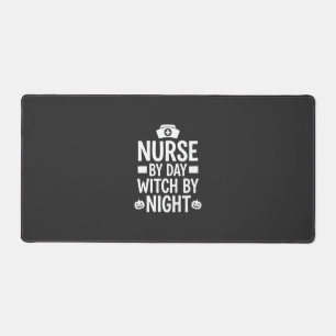 Nurse Witch Halloween Vector Design_1 Desk Mat