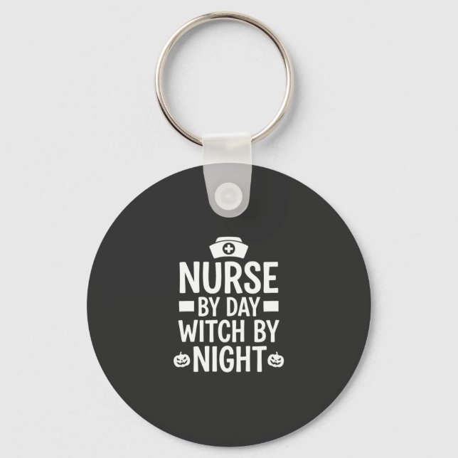 Nurse Witch Halloween Vector Design_1 Keychain (Front)