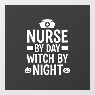Nurse Witch Halloween Vector Design_1 Window Cling