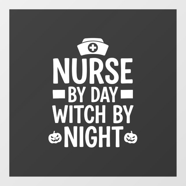 Nurse Witch Halloween Vector Design_1 Window Cling (Sheet)