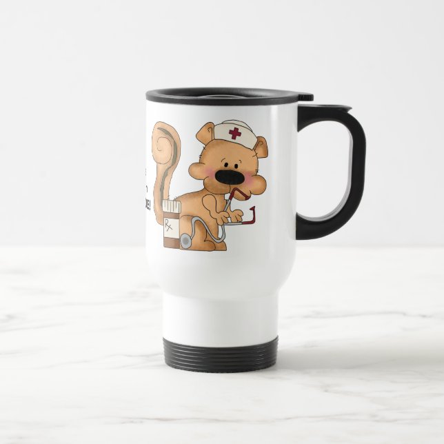 Nurse With An Attitude travel mug (Right)