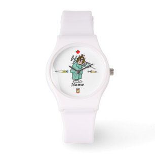  Nurse with Big Syringe Shot Watch  Personalize It