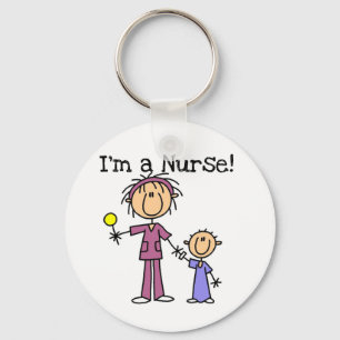 Nurse With Child T-shirts and Gifts Keychain