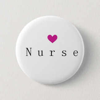 Nurse with Pink Heart 2 Inch Round Button