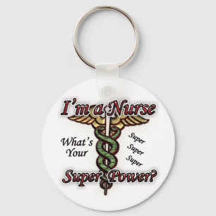 Nurse With Super Power Keychain