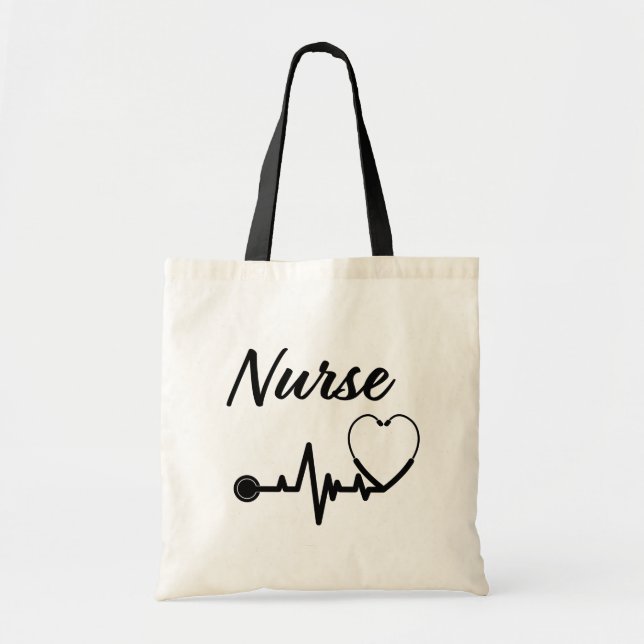 Nurse womens bag RN Gift Cute Stethoscope (Front)