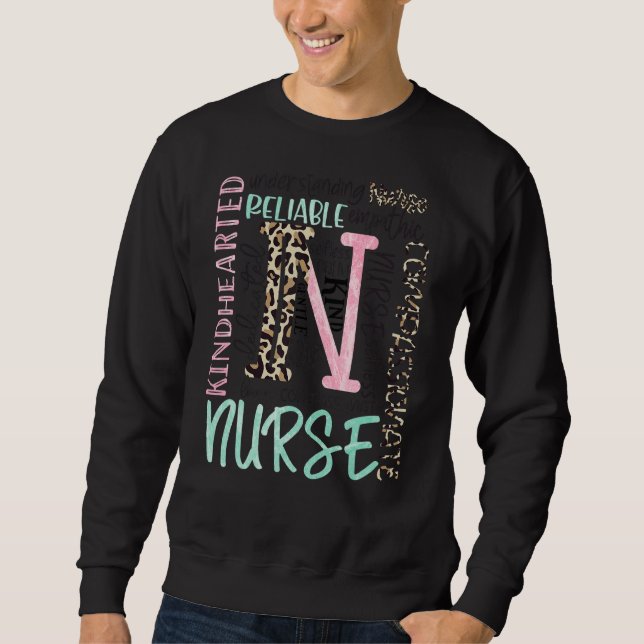 Nurse Word Cloud  Nursing Sweatshirt (Front)