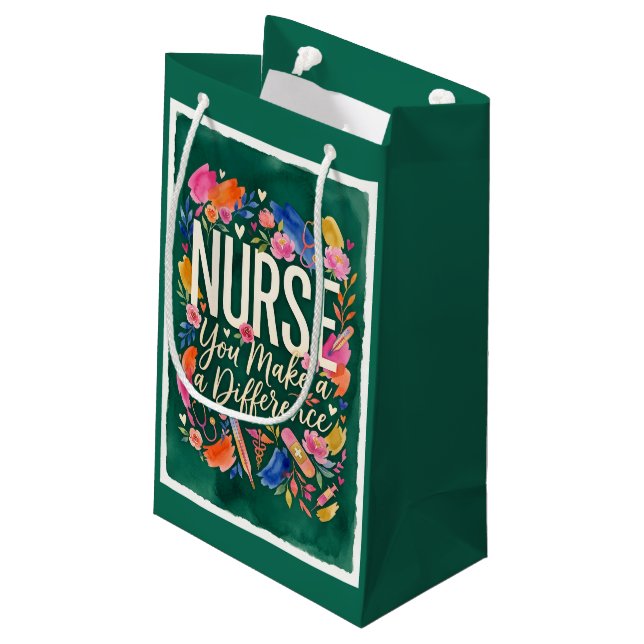 Nurse You Make a Difference Gift Bag (Back Angled)