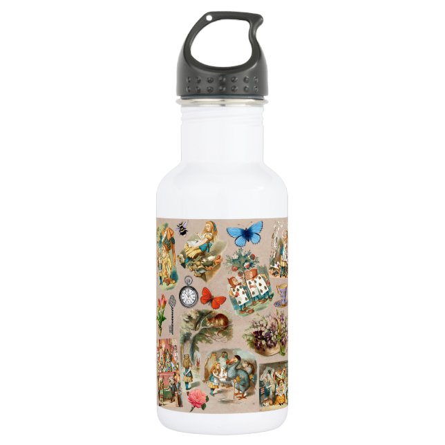  Nursery Alice Colourful 1800s Classic Wonderland  532 Ml Water Bottle (Front)