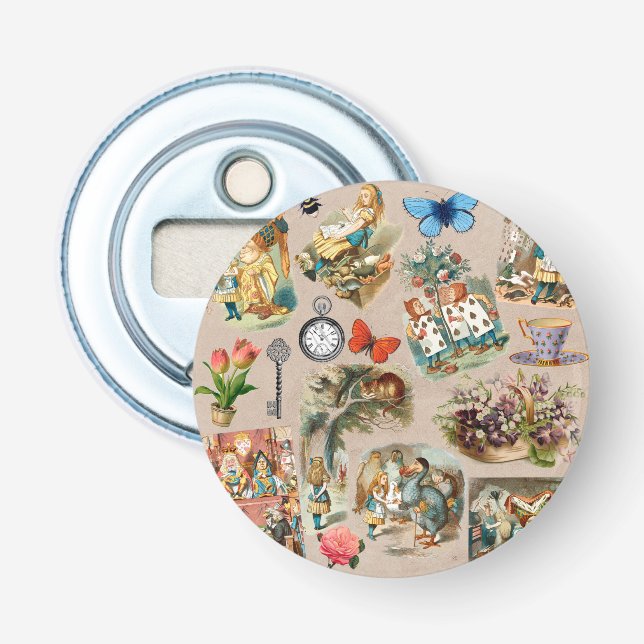  Nursery Alice Colourful 1800s Classic Wonderland  Bottle Opener (Front)