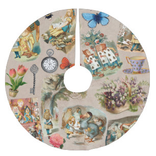  Nursery Alice Colourful 1800s Classic Wonderland  Brushed Polyester Tree Skirt