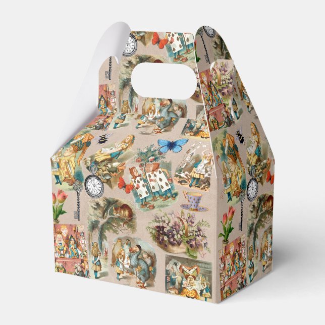  Nursery Alice Colourful 1800s Classic Wonderland  Favor Box (Front Side)