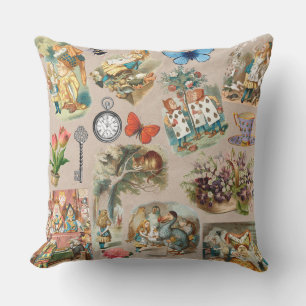  Nursery Alice Colourful 1800s Classic Wonderland  Outdoor Pillow