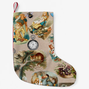  Nursery Alice Colourful 1800s Classic Wonderland  Small Christmas Stocking