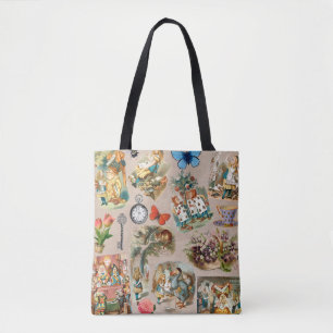 Nursery Alice Colourful 1800s Classic Wonderland Tote Bag
