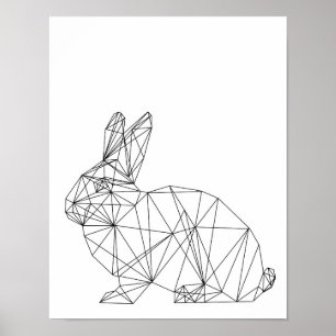 Nursery Animal Rabbit Bunny Minimal Wall Art