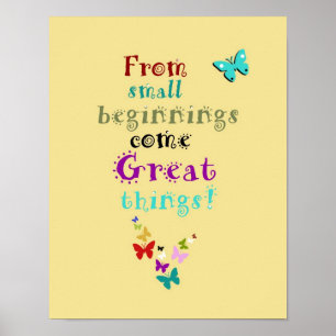 Nursery Art Poster Small Beginnings