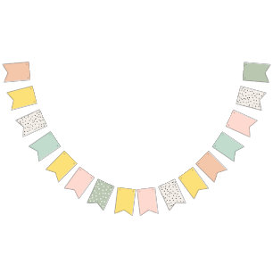 Nursery Baby Room Cute Colorful Cute pastel Bunting Flags