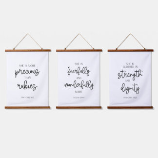 Nursery Bible Verse Hanging Tapestry Set