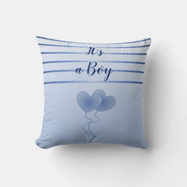 Nursery Blue Stripes Cushion (Front)