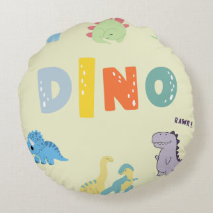 nursery cute baby dinosaur round pillow