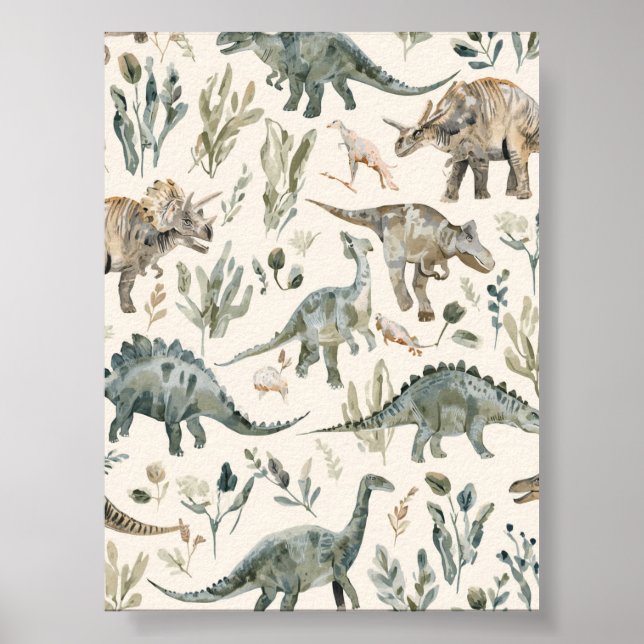 Nursery | Dinosaur Wall Art | Printable Poster (Front)