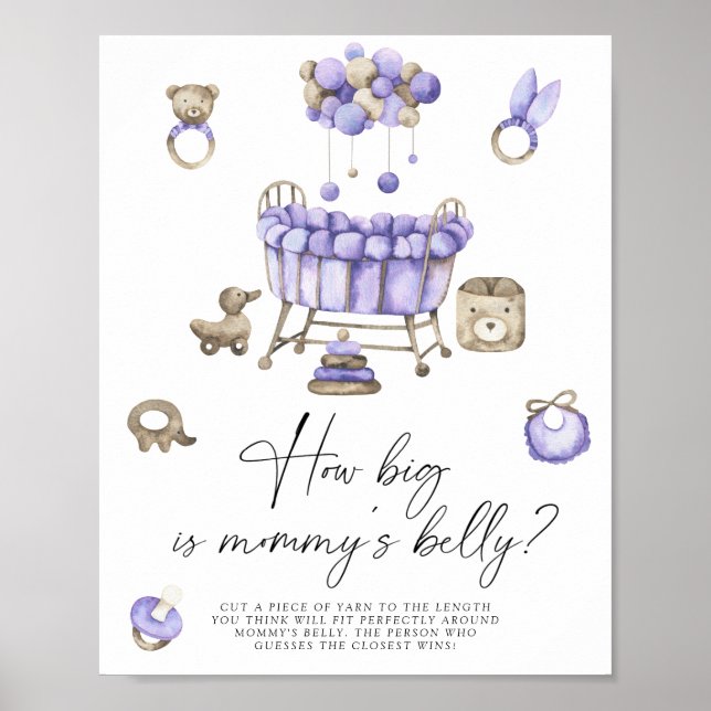 Nursery - how big is mommy's belly game  poster (Front)