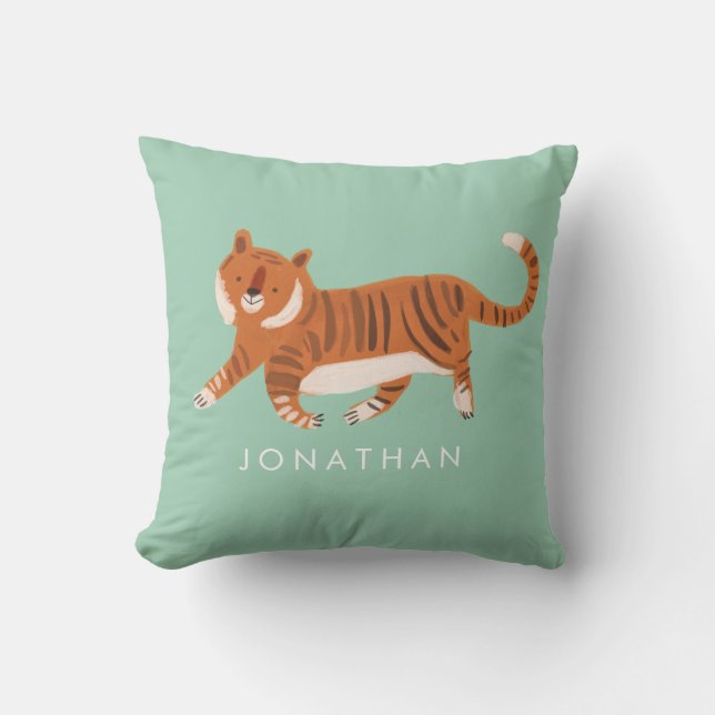 Nursery Little Tiger Baby Room   Throw Pillow (Front)