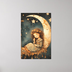 Nursery Luna Child Art Print