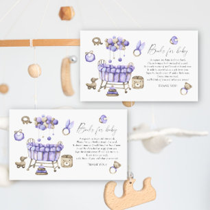 Nursery mobile elegant baby book request enclosure card