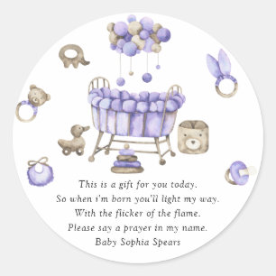 Nursery mobile - Prayer Candle Label