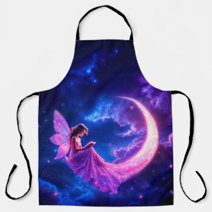 Nursery pink fairy fantasy glitter neon moo apron