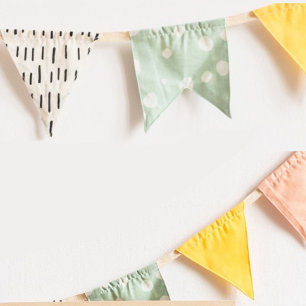 Nursery play room Cute Colourful Cute pastel Bunting Flags