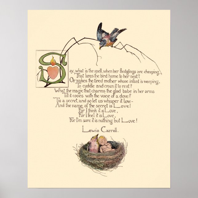 Nursery Poem by Lewis Carroll Poster (Front)
