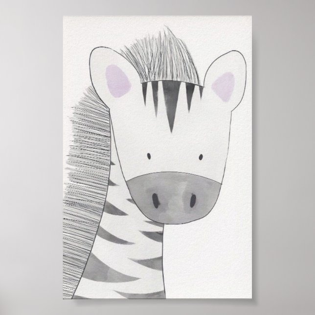 Nursery Poster - Zebra (Front)