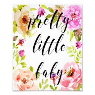 Nursery Pretty Little Baby Wall Art Print