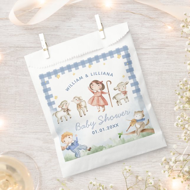 Nursery Rhyme Baby Shower Favour Bag (Clipped)