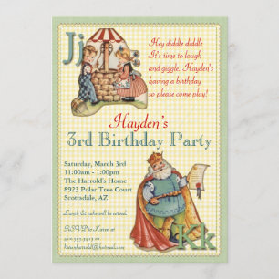 Nursery Rhyme Invitation - Little Piggy on back