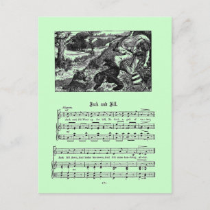 Nursery Rhyme Jack and Jill Postcard