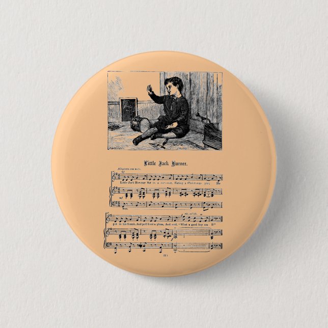 Nursery Rhyme Jack Korner 2 Inch Round Button (Front)