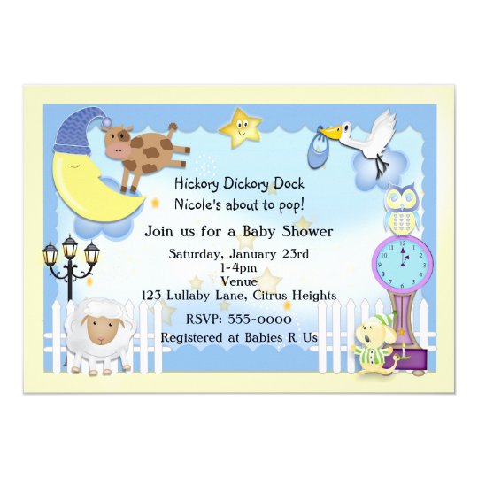 Nursery Rhyme Lullaby Baby Shower Invitations | Zazzle.ca