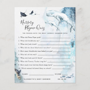 Nursery Rhyme Quiz   Baby Shower Game