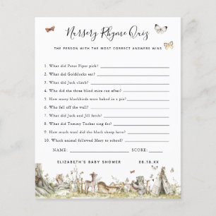 Nursery Rhyme Quiz Baby Shower Game